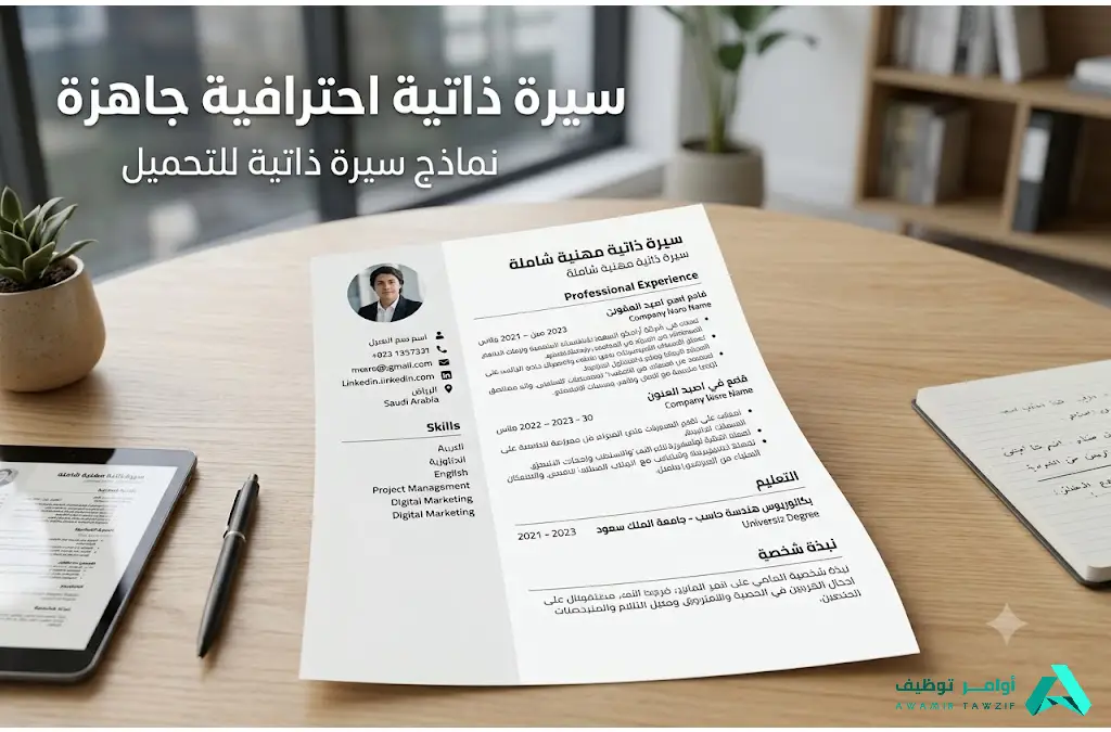 سيره ذاتيه جاهزه للنسخ