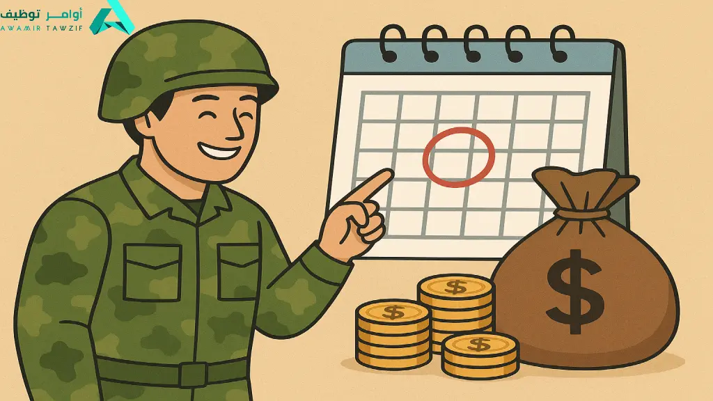 موعد صرف الرواتب للعسكريين