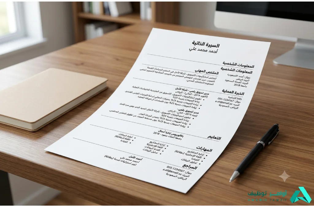 انشاء cv بالعربية