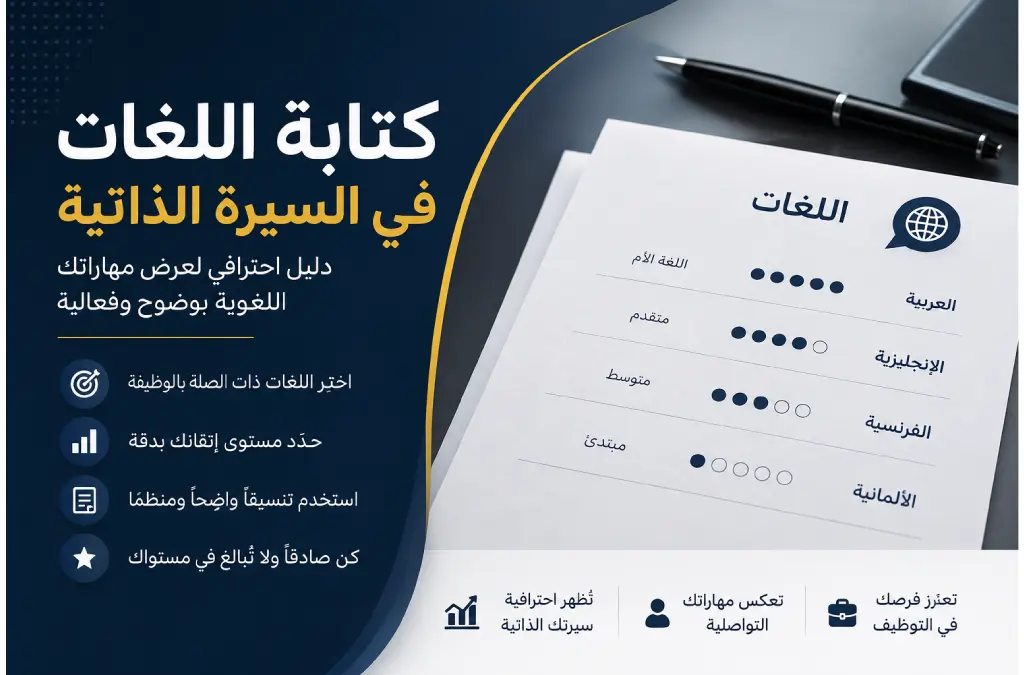كتابة اللغات في السيرة الذاتية