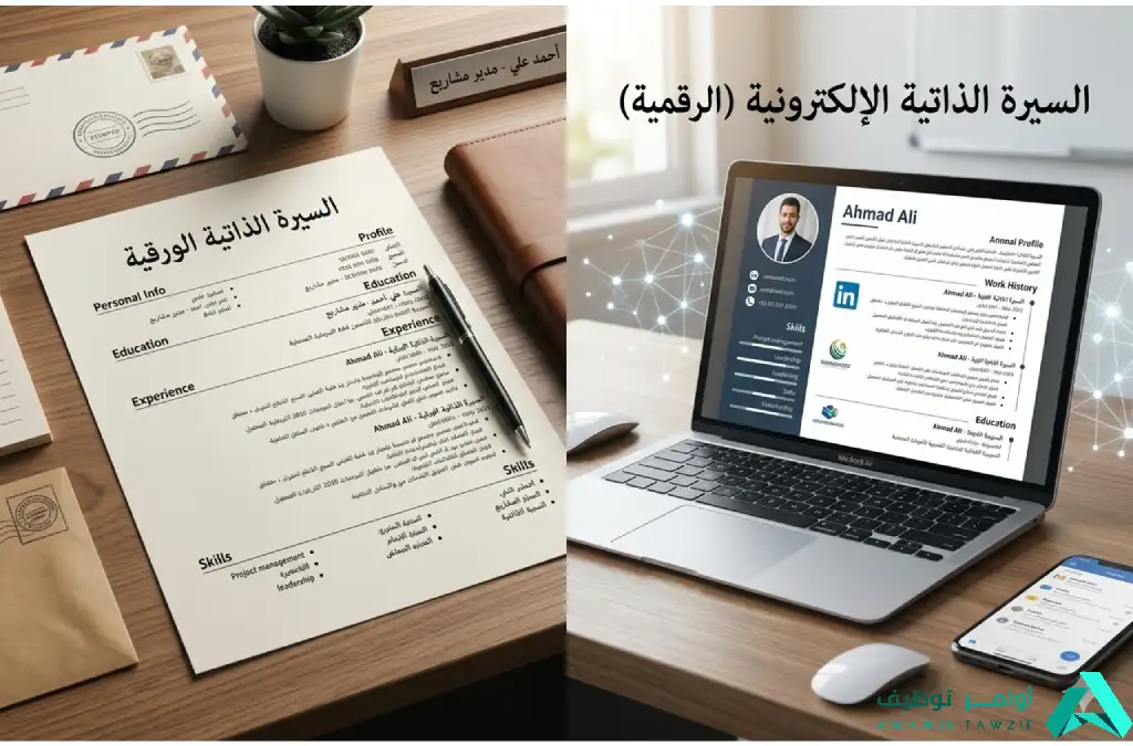 انواع السيرة الذاتية الورقية والالكترونية